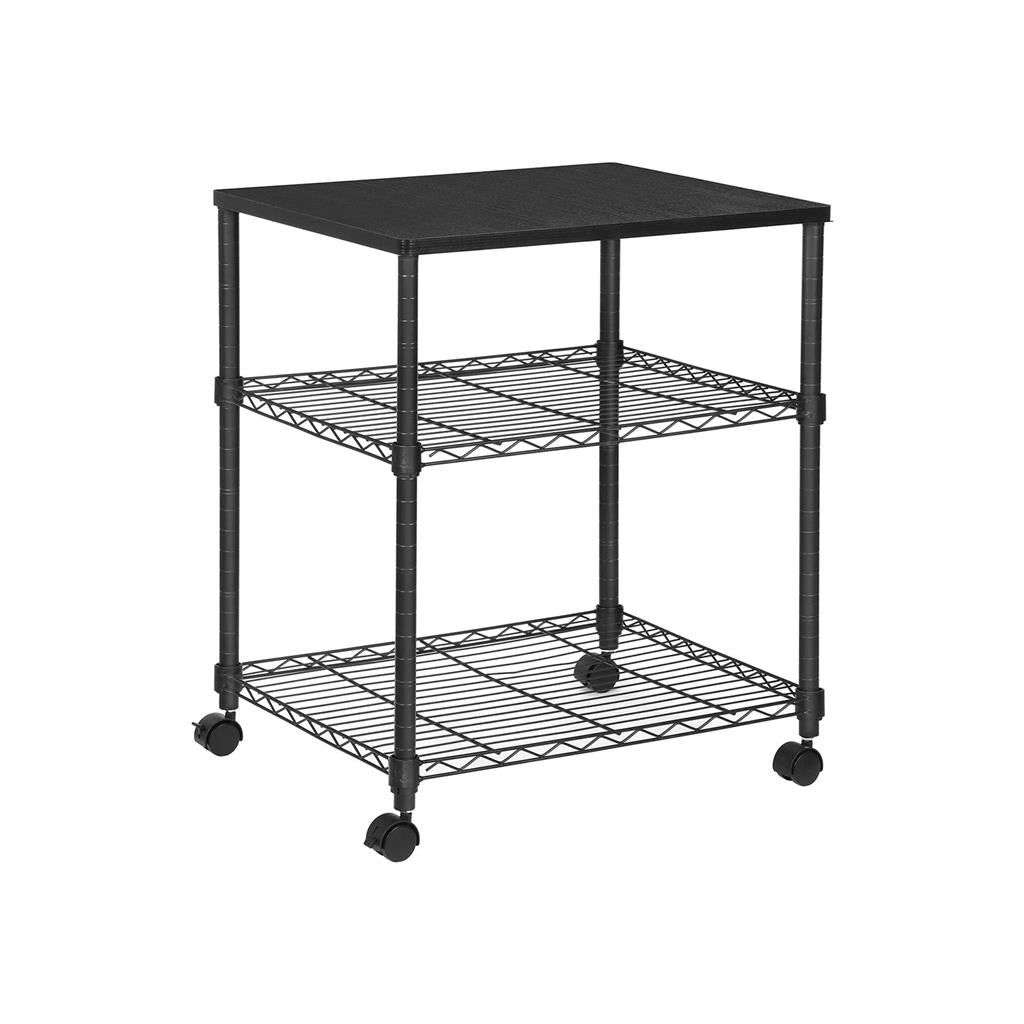 3-Tier Rolling Printer Cart with Wheels - Image 2