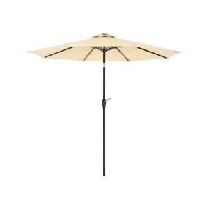 Solar Patio Umbrella with Tilt and Crank Mechanism