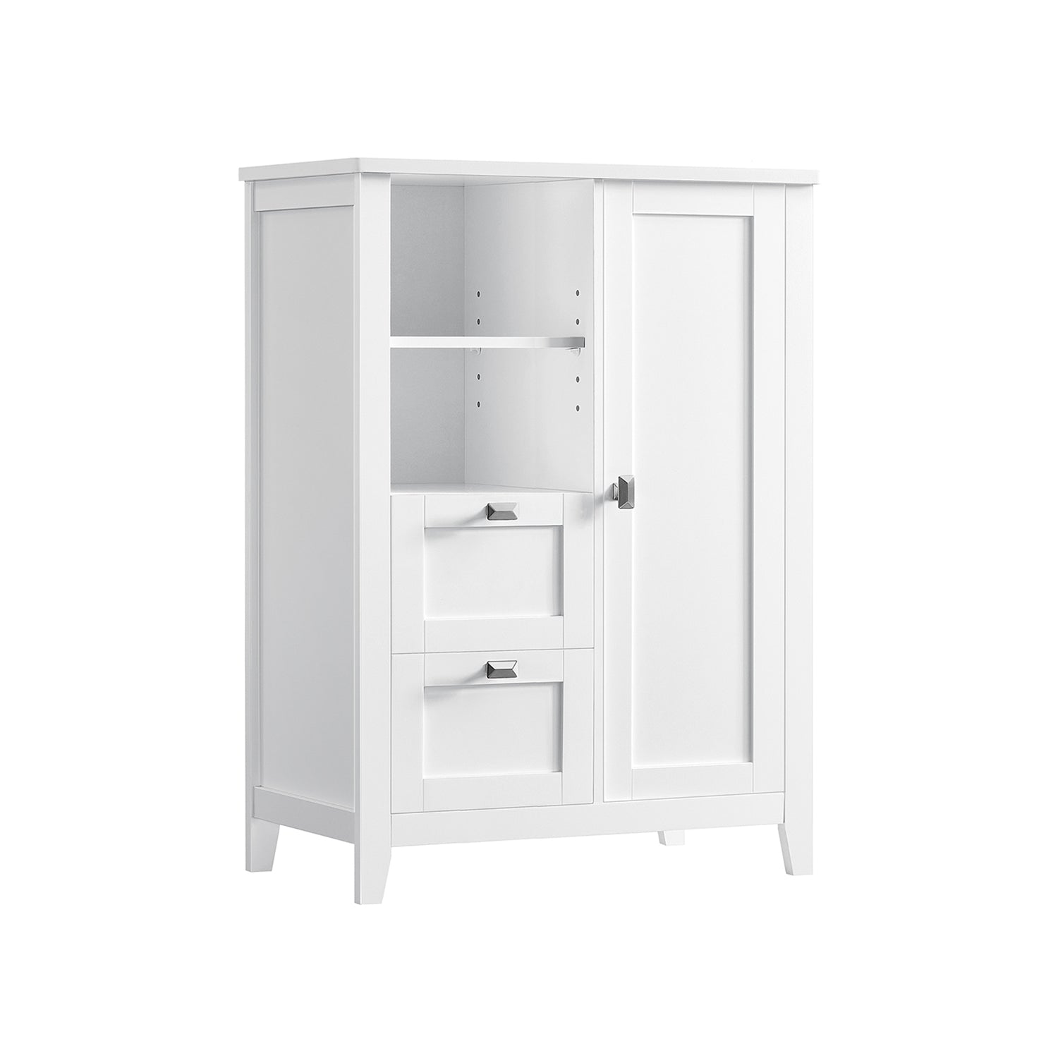 Bathroom Floor Storage Cabinet with Open Compartments and 2 Drawers - Image 2