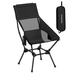 Lightweight folding camping chair with steel frame