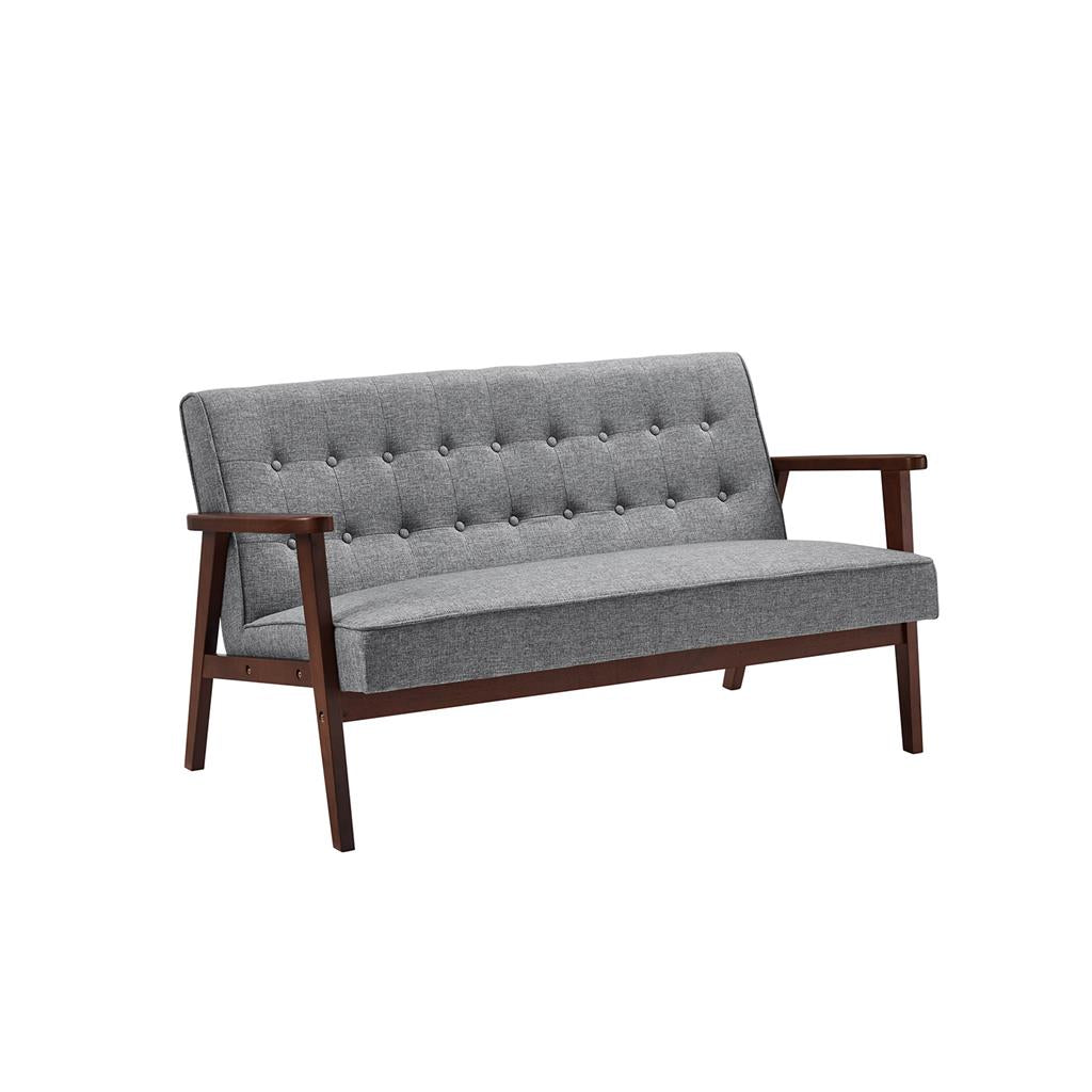Loveseat Sofa with Solid Wood Armrests - Image 2