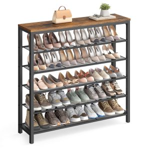Shoe Rack with Mesh Shelves