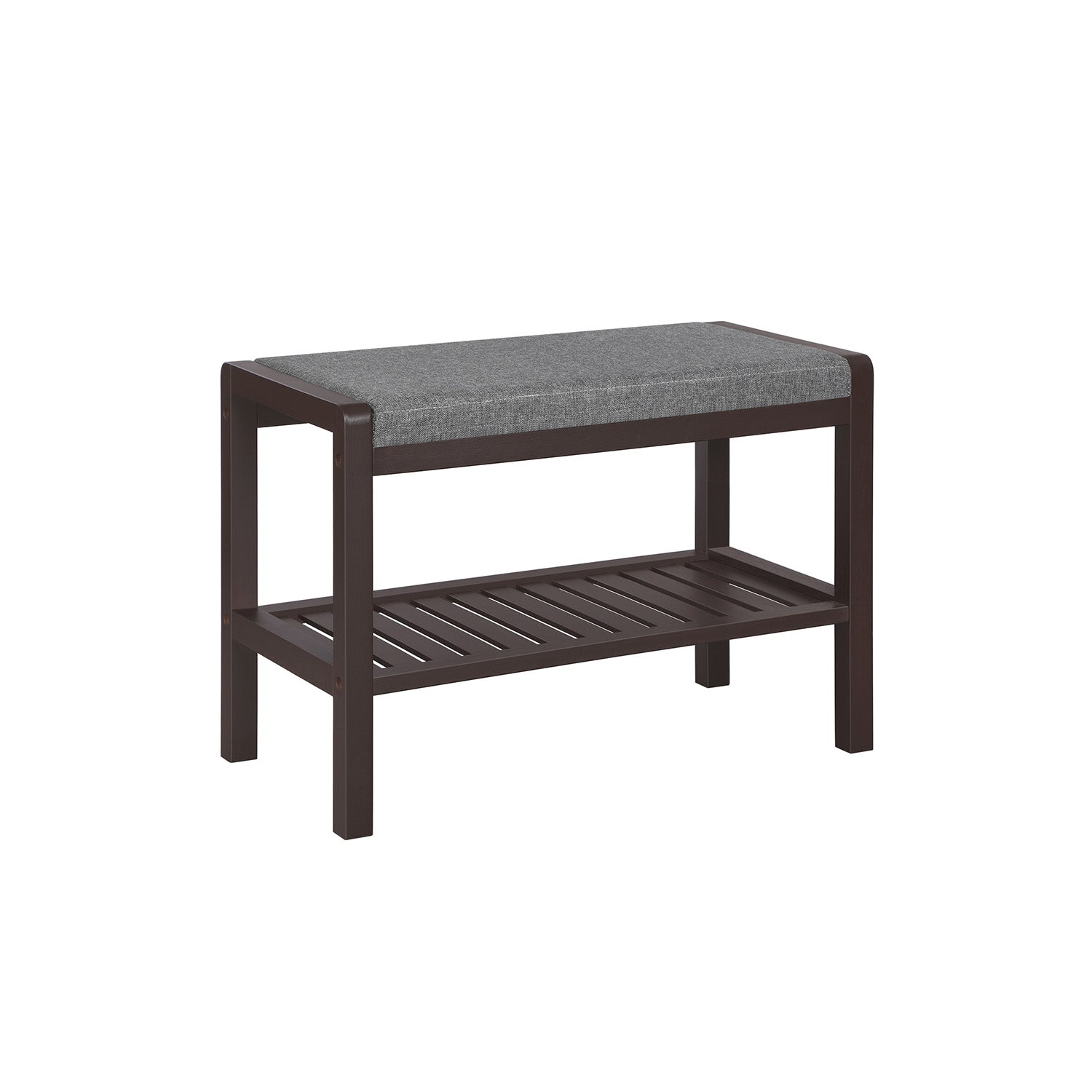Bamboo Shoe Bench Rack with Cushion