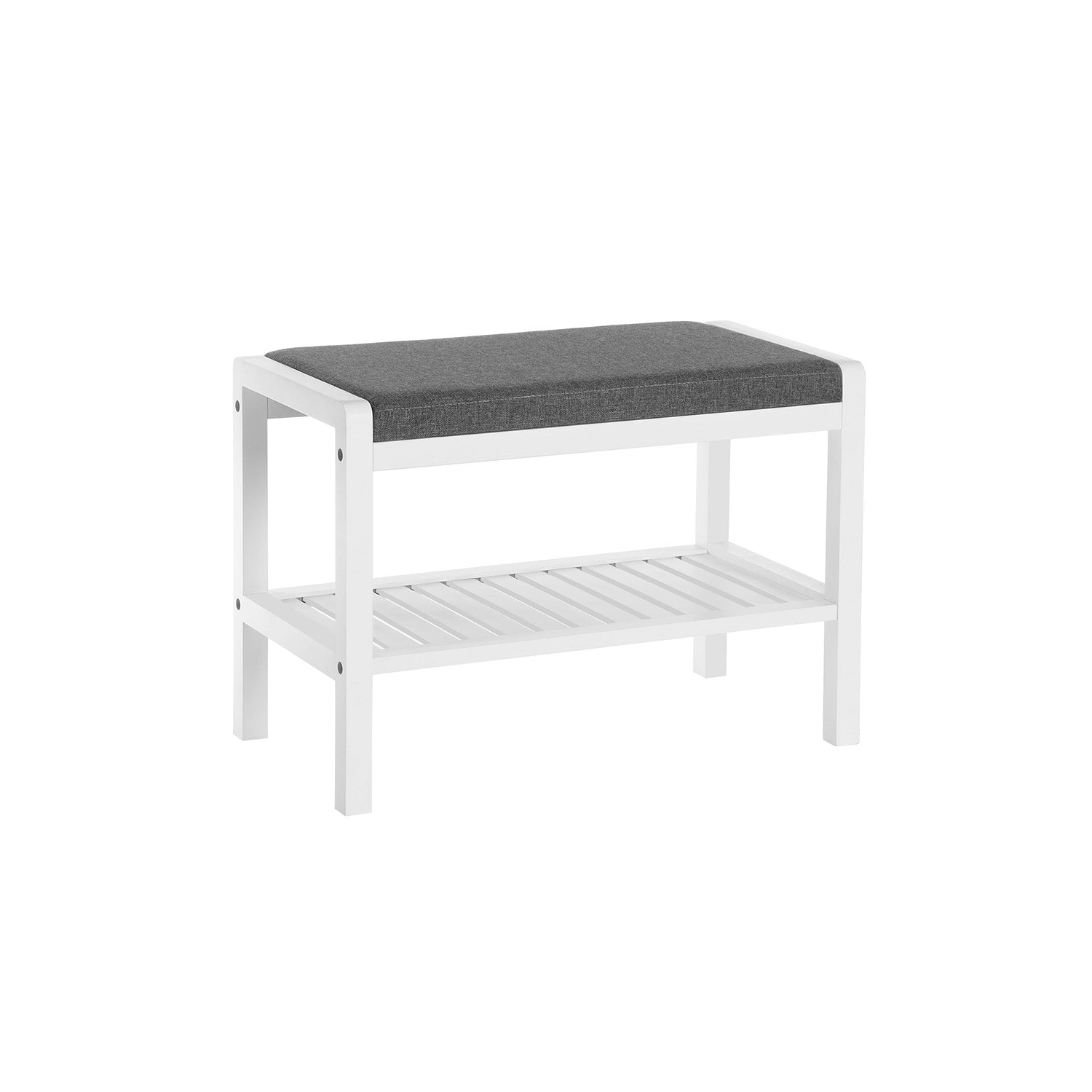 Bamboo Shoe Bench Rack with Cushion - Image 2