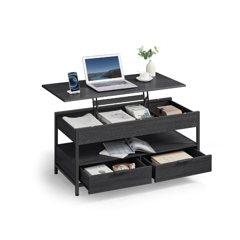 Lift Top Coffee Table with Storage Drawers - Image 2