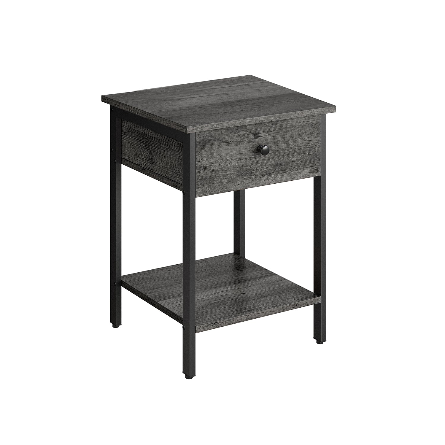 Side Table with Drawer and Shelf - Image 3