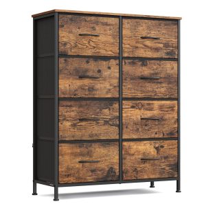 Tall Fabric Bedroom Storage Organizer with 8 Drawers