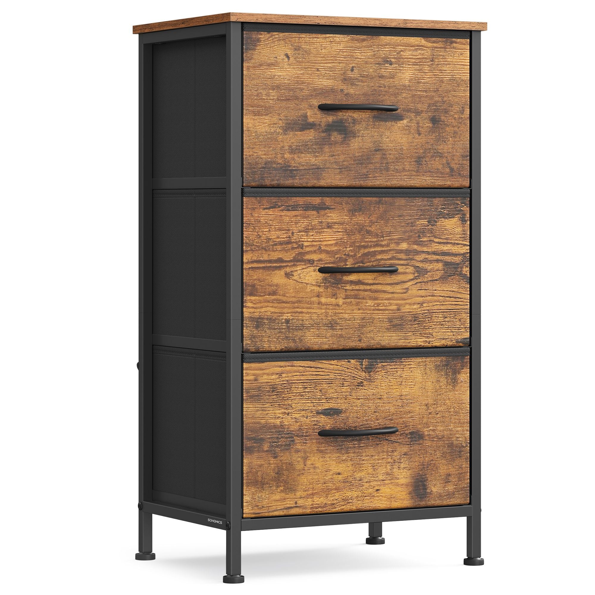 Dresser for Bedroom. Small Dresser with 3 Fabric Drawers - Image 2