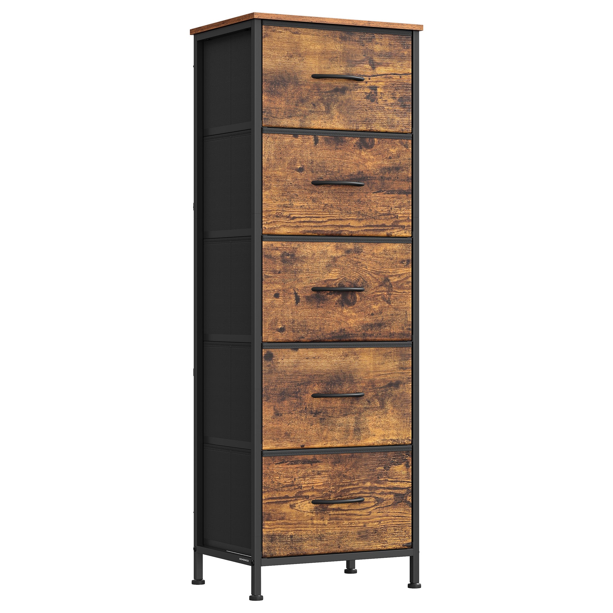 SONGMICS Dresser for Bedroom. Chest of Drawers with 5 Fabric Drawers. Storage Organizer Unit - Image 2