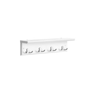 Coat Rack with Shelf and 4 Double Hooks