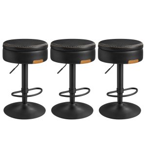 VASAGLE EKHO Collection - 360° Swivel Bar Stools Set of 3