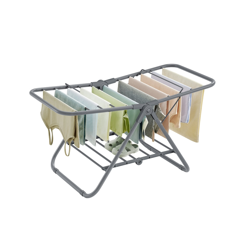 Small Foldable 2-Level Clothes Drying Rack - Image 2