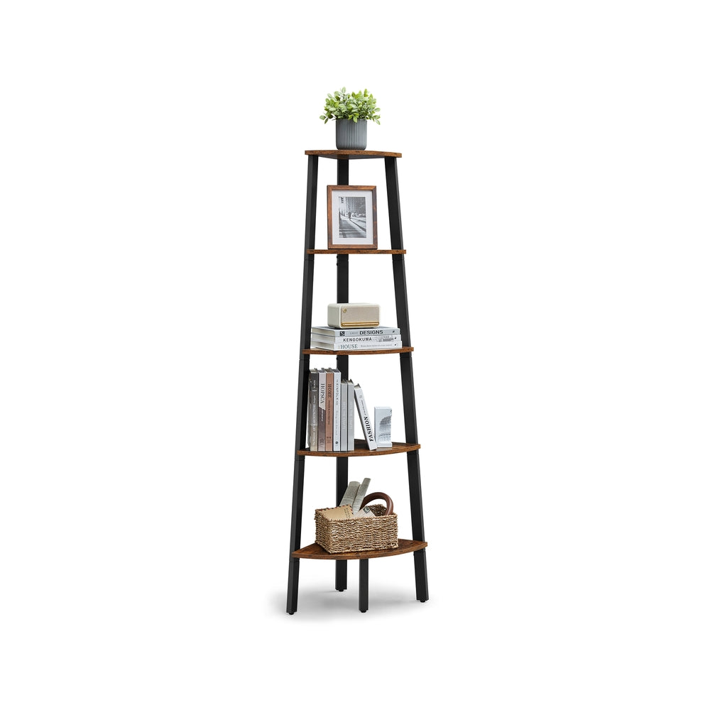 5-Tier Industrial Corner Shelf