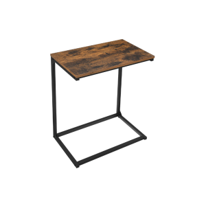 Industrial Rustic Brown C-shaped Side Table