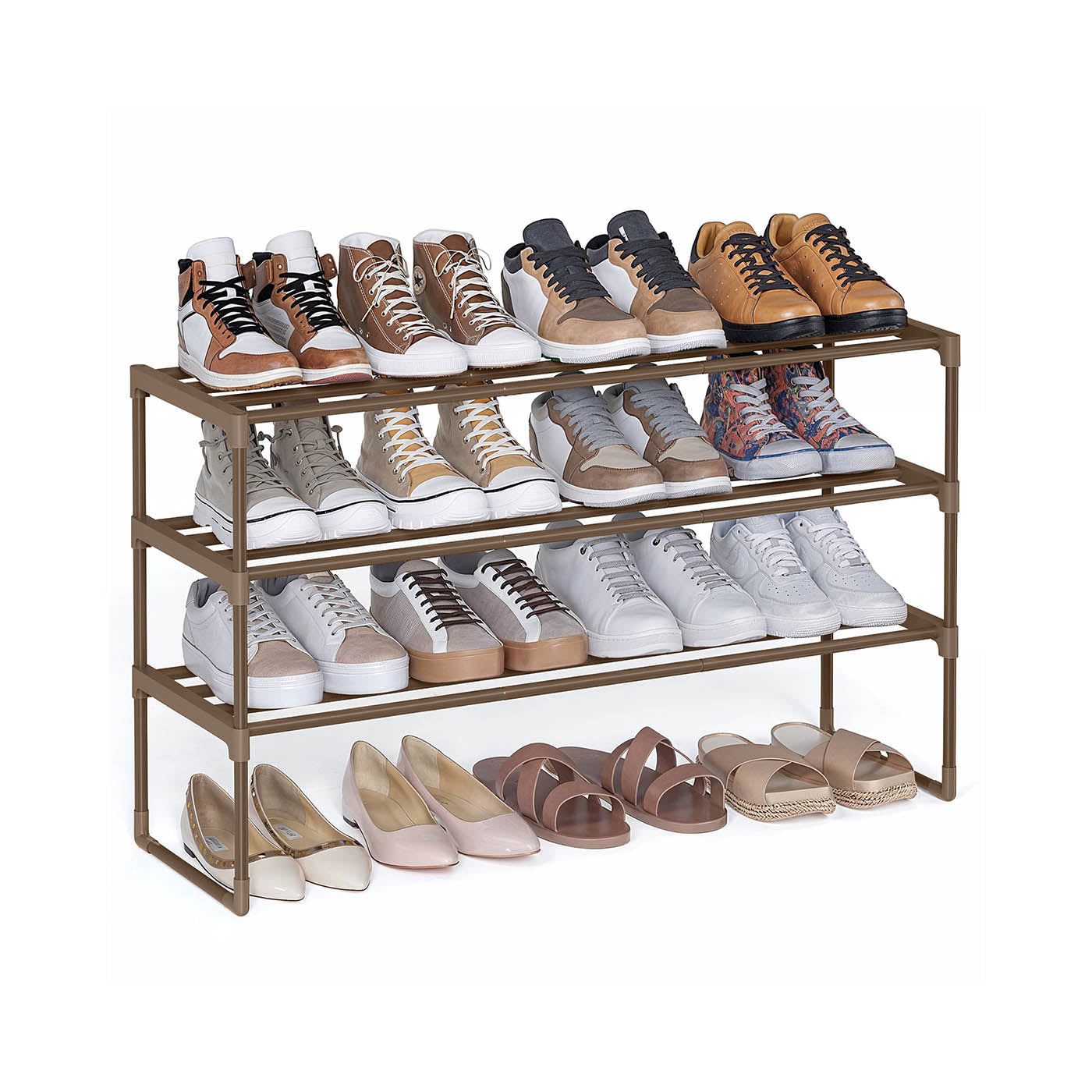 Stackable Metal Shoe Rack for Entryway Organization - Image 2