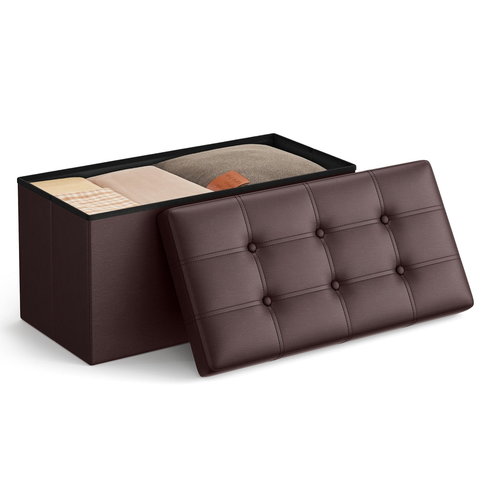 MAZIE Collection - Folding Storage Ottoman Bench with Lid - Image 8