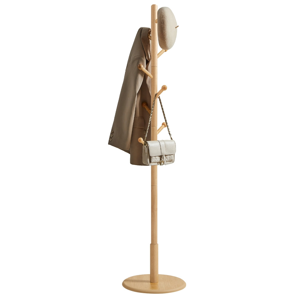 Solid wood coat rack with adjustable height for entryway - Image 2