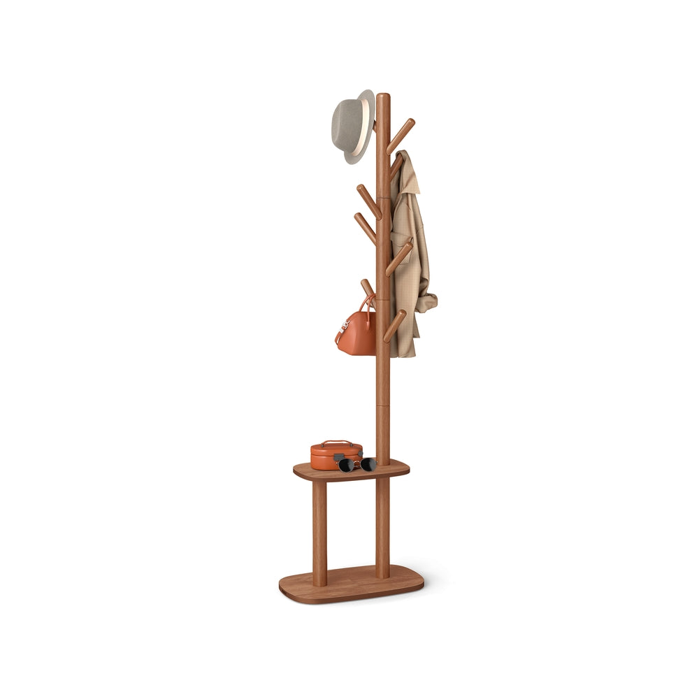 Coat Rack with 8 Hooks and Storage Shelf - Image 2
