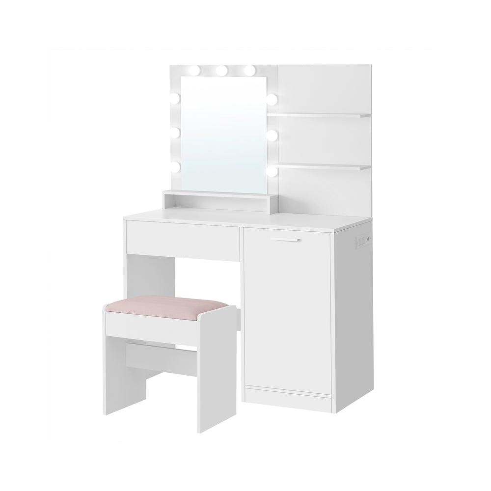 Kailyn Collection - Vanity Desk with Mirror and Lights - Image 4
