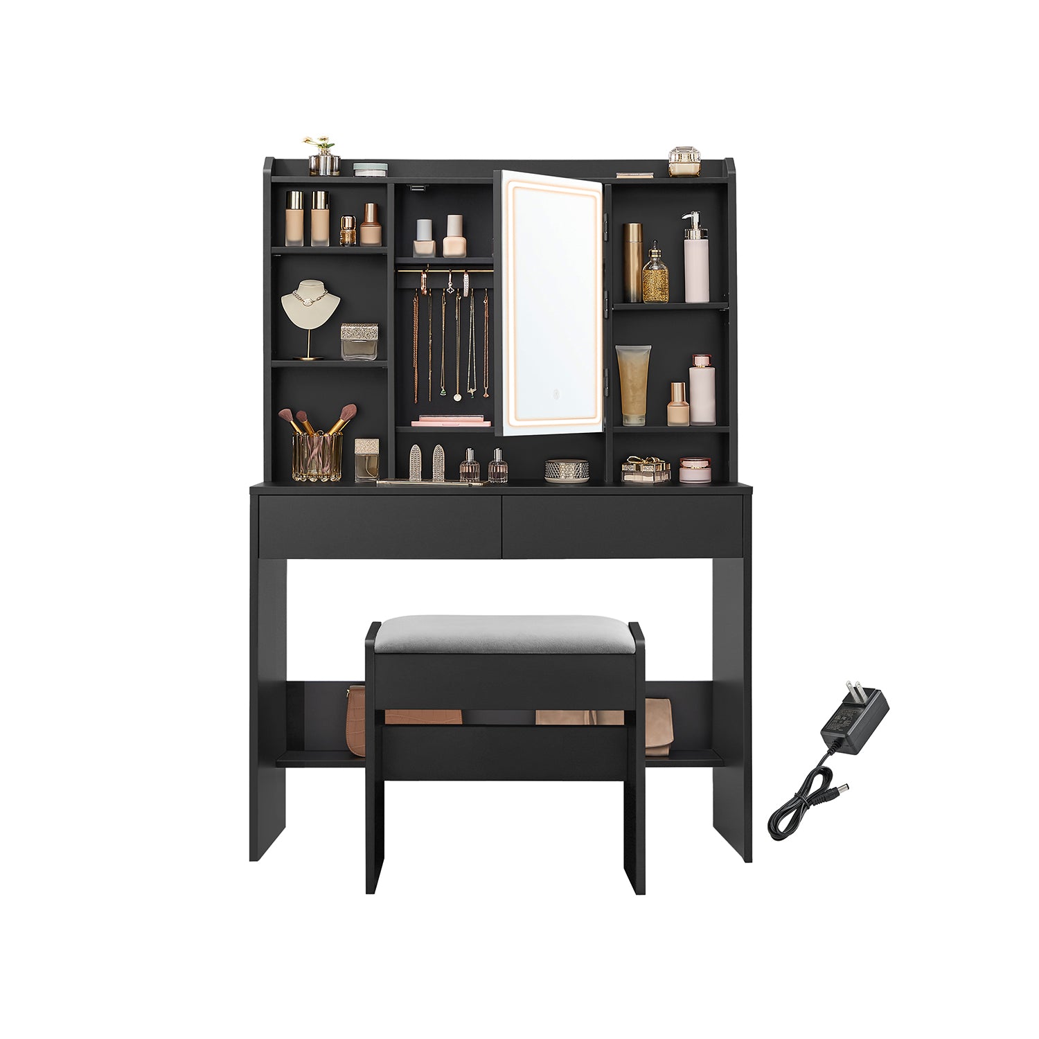Kailyn Collection - Vanity Desk with Dimmable LED Lights - Image 2