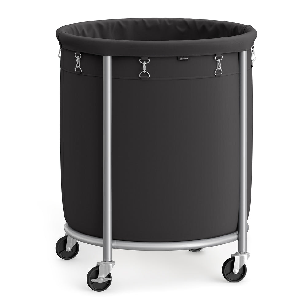 Round Laundry Basket on Wheels - Image 10