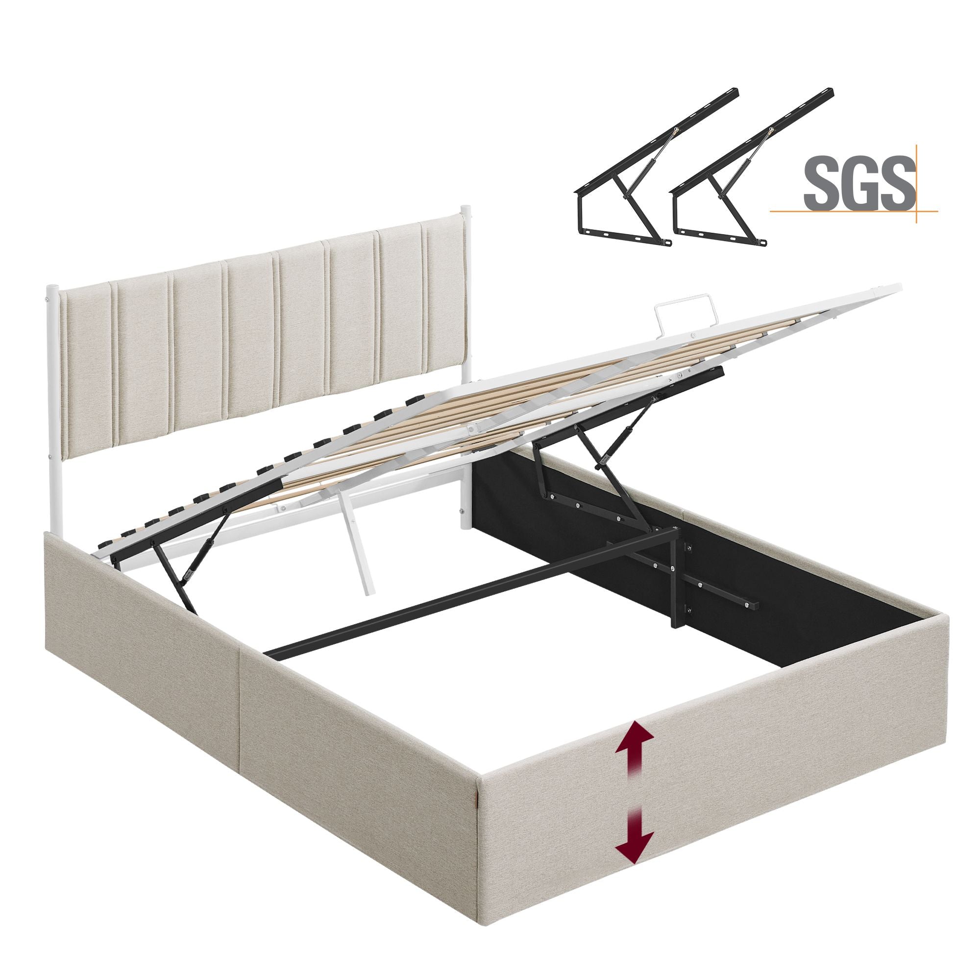 Lift Up Storage Bed Frame Queen Size - Image 2