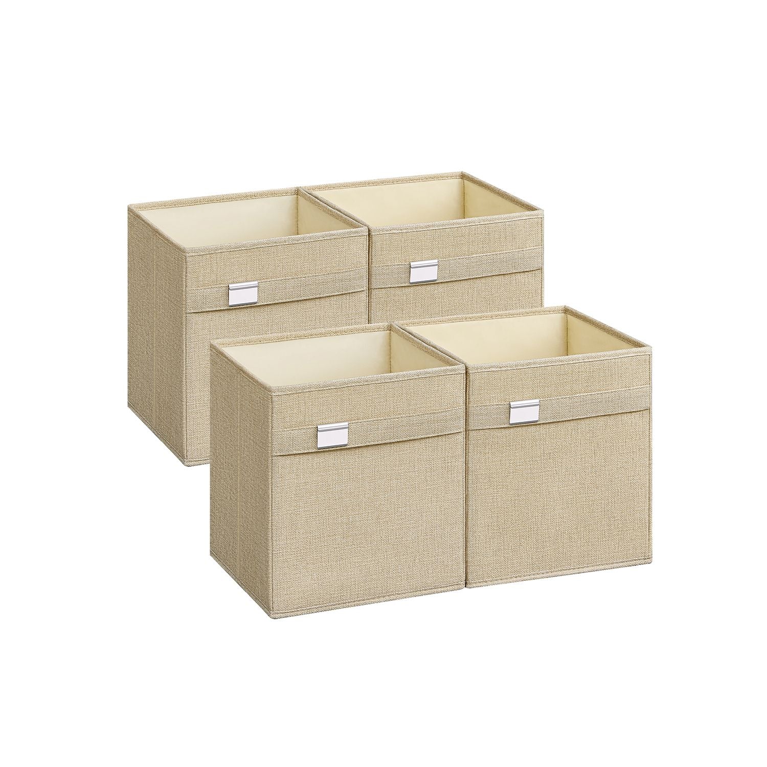 Set of 4 Storage Cubes with Double Handles - Image 4