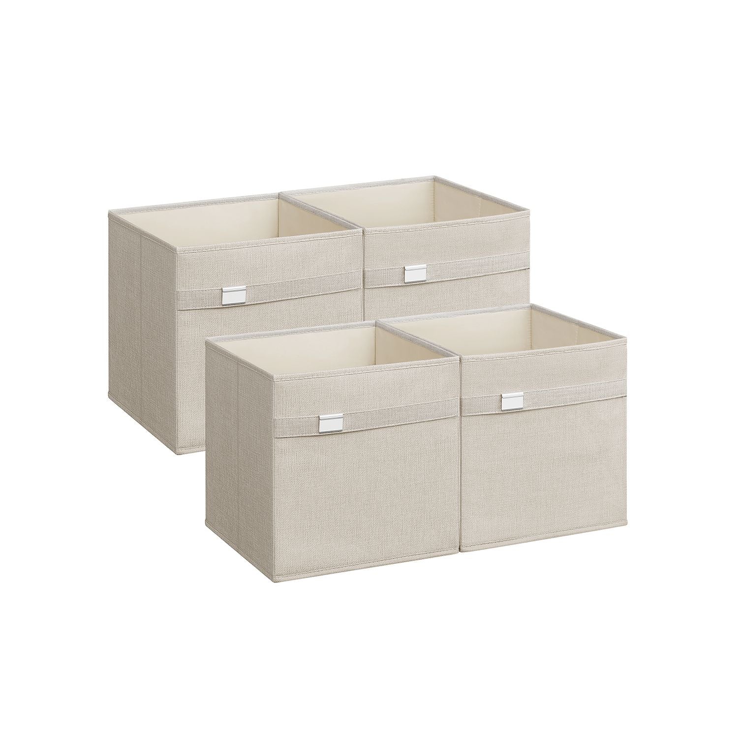 Set of 4 Storage Cubes with Double Handles - Image 10
