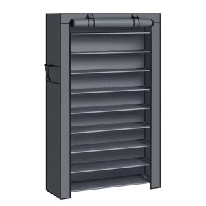 10-Tier Shoe Tower Rack with Cover