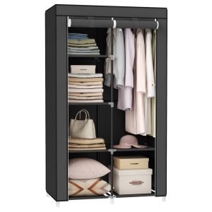 34 Portable Clothes Closet with Hanging Rod