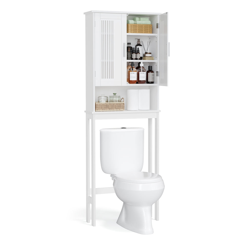 White Over-the-Toilet Storage Cabinet