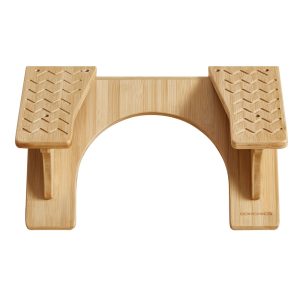Adjustable Poop Stool with Non-Slip Grooves