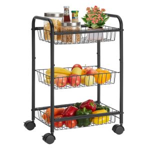 3-Tire Metal Rolling Cart