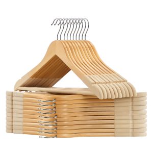 Wooden Hangers with Velvet Surface