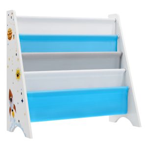 Kids' Book Organizer Blue and Gray