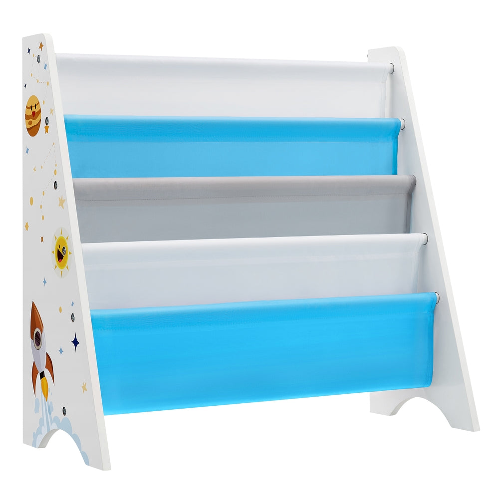 Kids' Book Organizer Blue and Gray
