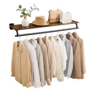 Wall Mounted Clothing Rack. with Hanging Rod