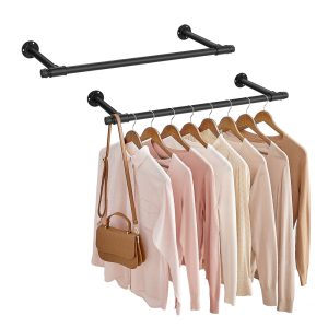2 Pack Clothes Rack Wall-Mounted