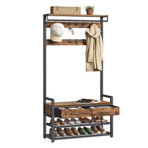 Hall Tree with Bench and Shoe Storage
