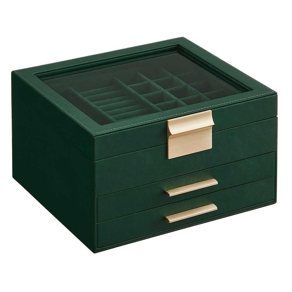 GISELLA Collection - Jewelry Box with Glass Lid for Big and Small Jewelry - Image 5