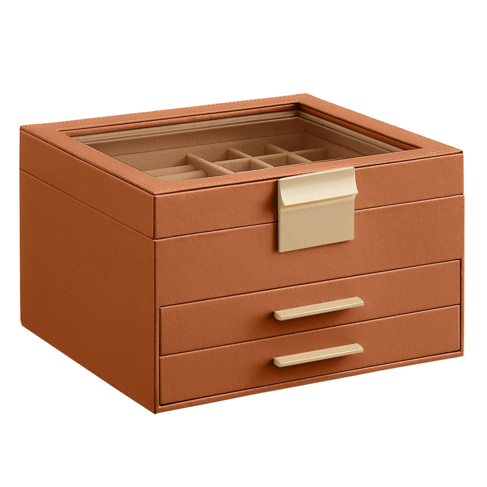 GISELLA Collection - Jewelry Box with Glass Lid for Big and Small Jewelry - Image 10