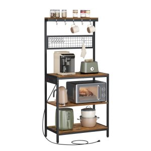 Bakers Rack with Charging Station