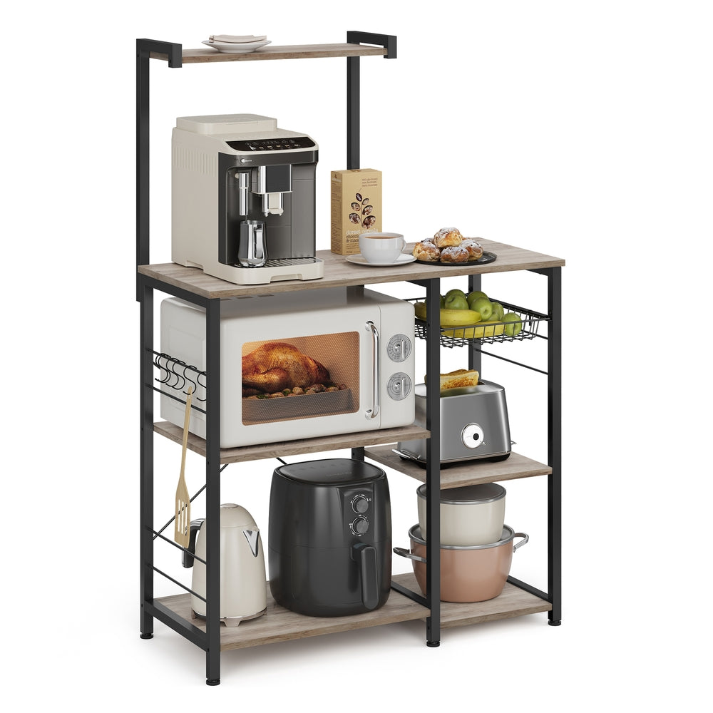 Industrial Brown Baker's Rack with Shelves - Image 2