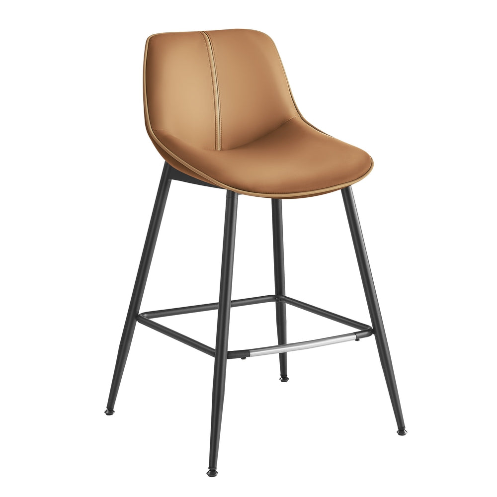 Synthetic Leather Bar Stools with Back - Image 5