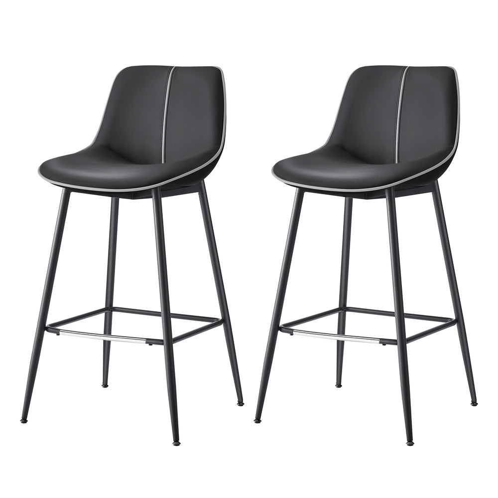 Synthetic Leather Bar Stools with Back - Image 10
