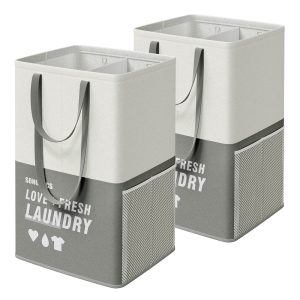 Laundry Basket with 2 Compartments