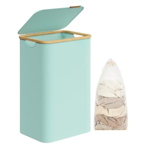 Laundry Hamper with Lid. Slim Laundry Basket