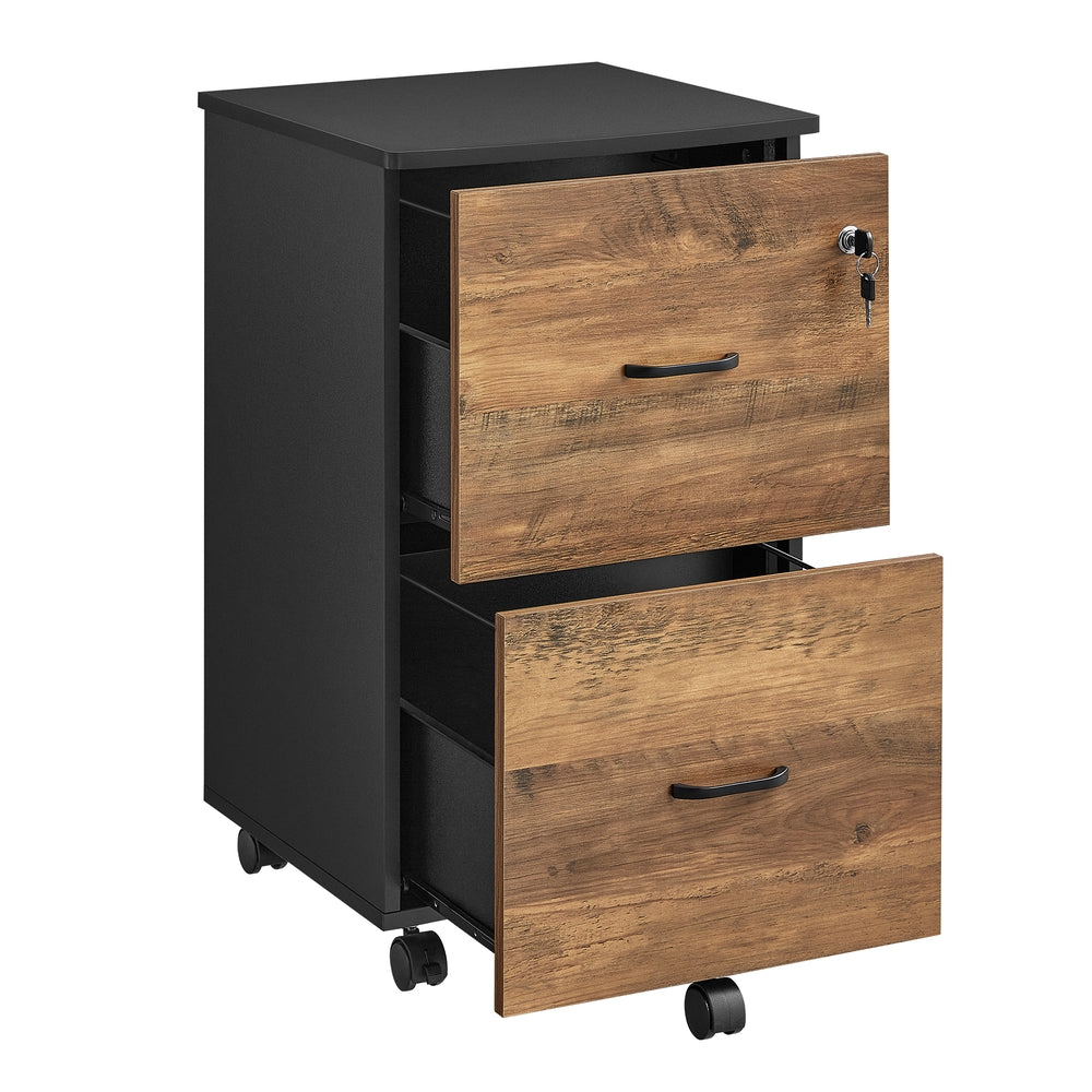 2-Drawer Locking file cabinet with drawers for home office