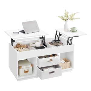 Lift-Top Coffee Table with 2 Drawers