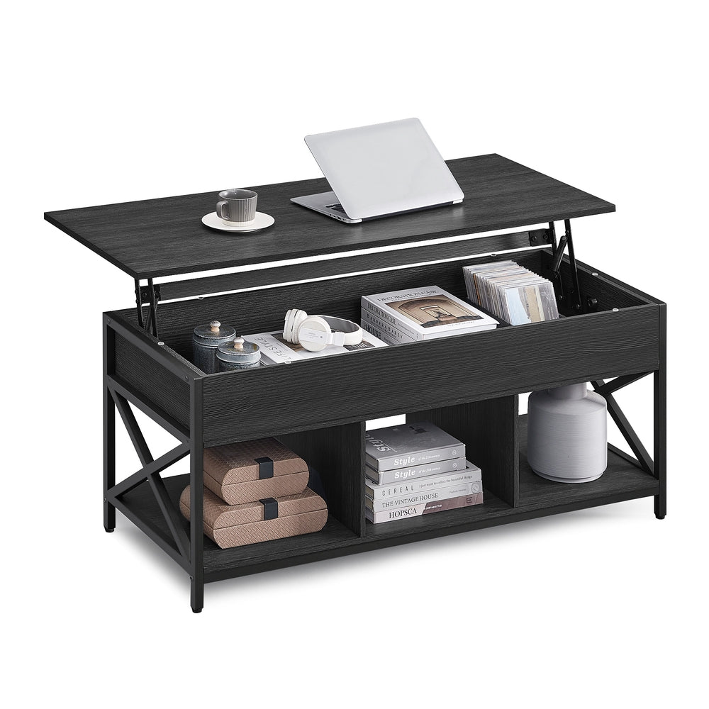 Daxton Collection - Industrial Brown Lift Top Coffee Table - Image 2